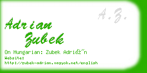 adrian zubek business card